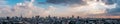 Cityscape panorama of Bangkok during the sunset with colorful sky in Thailand Asia