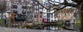 Cityscape, panorama, banner - view of the city Rotterdam and its old district Delfshaven Royalty Free Stock Photo