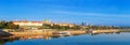 Cityscape, panorama, banner - view of the district of Srodmiescie with the Old Town in the center Warsaw Royalty Free Stock Photo