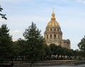 Cityscape of Paris- 2010 September 07. Disabled House. Les Invalides Museum with golden dome, Paris, France Royalty Free Stock Photo