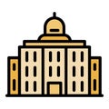 Cityscape parliament icon color outline vector