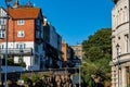 Cityscape photo showing English architecture