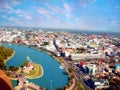 Cityscape Photographing a city from a height in Thailand Royalty Free Stock Photo