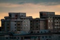 Cityscape photography at dawn, big structure