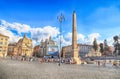 Cityscape with Piazza del Popolo People`s Square in Rome, Ital Royalty Free Stock Photo