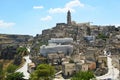 Cityscape of the picturesque old town of Matera Sassi di Matera with the characteristics ancient tuff houses. Matera is also UNE