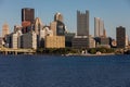 Cityscape of Pittsburgh, Pennsylvania. Allegheny and Monongahela Rivers in Background. Ohio River. Pittsburgh Downtown With