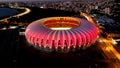 Cityscape of Porto Alegre Brazil near sports centre stadium at night