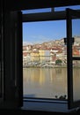 Porto, Portugal, seen through a window