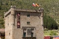 Cityscape in Potes a Cantabria village of Spain.