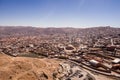 Cityscape of Potosi from the Cerro Rico Royalty Free Stock Photo