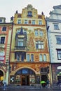 Cityscape of Prague the old town square houses