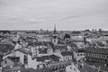 Cityscape of Prague: panoramic view of the roofs of the city Prague, Czech Republic