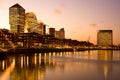 Cityscape of Puerto Madero at dusk, Capital Federal, Buenos Aires, Argentina Royalty Free Stock Photo