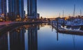 Quayside Marina before Sunrise Royalty Free Stock Photo