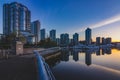 Quayside Marina at Sunrise Royalty Free Stock Photo