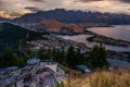 Cityscape of Queenstown and Lake Wakaitipu with The Remarkables in the background, New Zealan