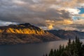 Cityscape of Queenstown and Lake Wakaitipu with The Remarkables in the background, New Zealan