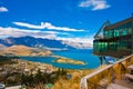 Cityscape of queenstown with lake Wakatip