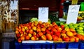 Red and green apples in the Fruits market of Hadera Israel