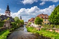 Cityscape by the river Alb in Ettlingen, Black Forest, Baden-Wurttemberg, Germany, Europe Royalty Free Stock Photo