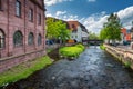 Cityscape by the river Alb in Ettlingen, Black Forest, Baden-Wurttemberg, Germany, Europe Royalty Free Stock Photo