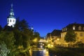 Cityscape by the river Alb in Ettlingen Royalty Free Stock Photo