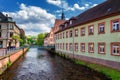 Cityscape by the river Alb in Ettlingen, Black Forest, Baden-Wurttemberg, Germany, Europe Royalty Free Stock Photo