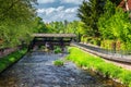 Cityscape by the river Alb in Ettlingen, Black Forest, Baden-Wurttemberg, Germany, Europe Royalty Free Stock Photo