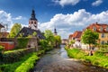 Cityscape by the river Alb in Ettlingen, Black Forest, Baden-Wurttemberg, Germany, Europe Royalty Free Stock Photo