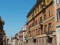 Cityscape of Rome streets in yearly morning