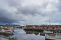 Cityscape of Rorbuer at Svolvaer Lofoten Norway