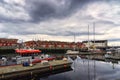 Cityscape of Rorbuer at Svolvaer Lofoten Norway