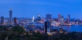 Cityscape of Rotterdam from above Royalty Free Stock Photo