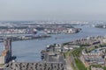Panoramic view of a part of Rotterdam Royalty Free Stock Photo