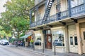 Cityscape of Royal Street with Cafe Beignet in New Orleans