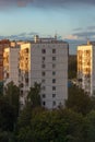 Cityscape of russian district of town in region of New Moscow