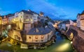 Cityscape of Saarburg, Germany at dusk Royalty Free Stock Photo