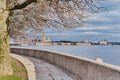 Cityscape of Saint Petersburg, Russia. View of Peter and Paul Cathedral and fortress, Neva River. Royalty Free Stock Photo