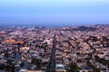 Cityscape of San Francisco and skyline of downtown in dusk. California, USA Royalty Free Stock Photo