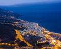 Cityscape of Santa Cruz (La Palma, Spain) at night Royalty Free Stock Photo