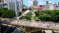 Cityscape of Sao Paulo Brazil. Stunning landscape of historic center of city