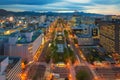 Cityscape of Sapporo at odori Park, Hokkaido, Japan