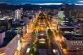 Cityscape of Sapporo at odori Park, Hokkaido, Japan. Sapporo is t