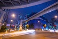 Cityscape of Shinjuku district with traffic lights on the street of Tokyo, Japan Royalty Free Stock Photo