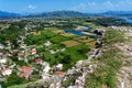 Cityscape of Shkoder from the Rozafa Castle, Shkoder, Albania Royalty Free Stock Photo