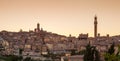 Cityscape of Siena at sunset, Tuscany, Italy