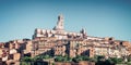 Cityscape of Siena view the Duomo cathedral of Siena Tuscany, Italy Royalty Free Stock Photo
