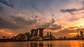 Cityscape Singapore modern and financial city in Asia. Marina bay landmark of Singapore. Landscape of
