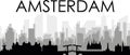 Cityscape skyline panorama of AMSTERDAM, NETHERLANDS Royalty Free Stock Photo